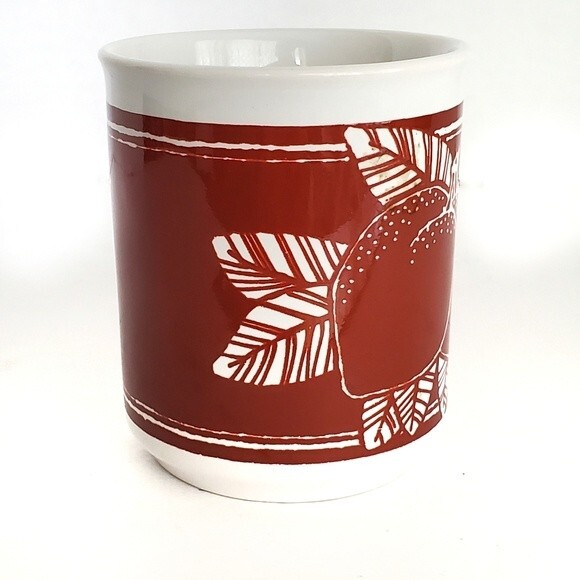 Vintage TAMS Made in England Ceramic Fruits & Florals Coffee Mug - Picture 2 of 9